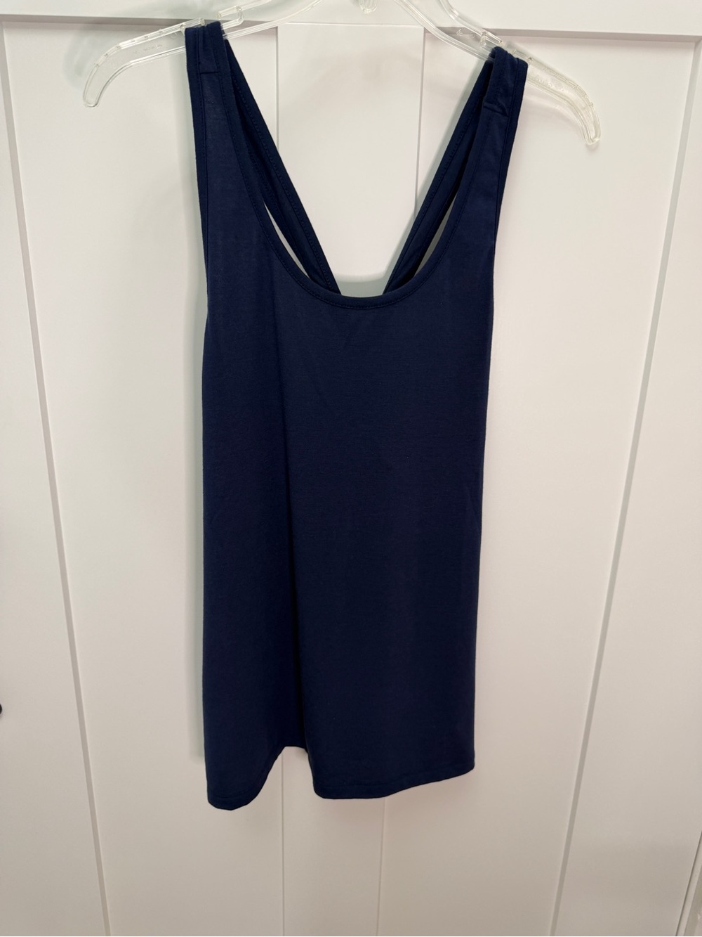 Large Navy Scoop Neck Tank Top
